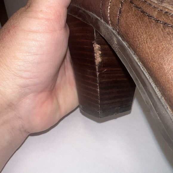 Jessica Simpson Women's Cavett Brown Leather Booties Size 7.5 - Picture 9 of 12